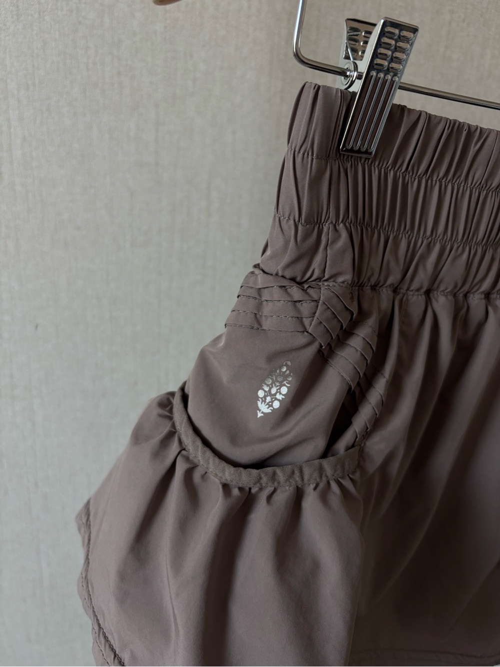 FP Movement by Free People Taupe Athletic Drawstring Shorts